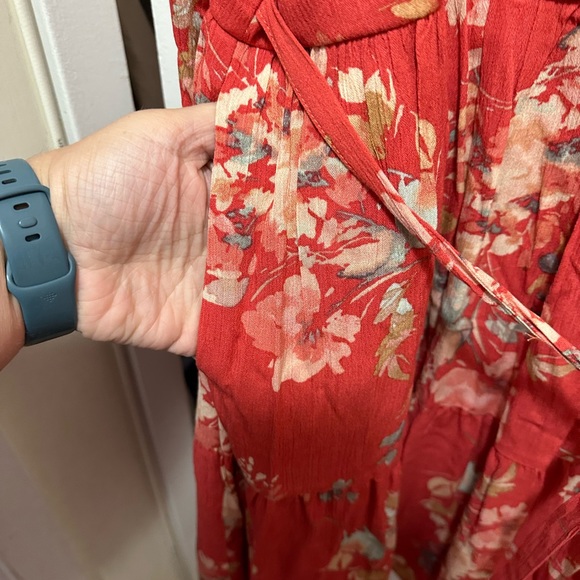 NWT Torrid orange floral long sleeve dress - Picture 5 of 9